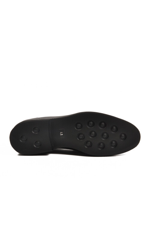 Siyah Hakiki Deri Bağcıklı Erkek Klasik Ayakkabı 3255 M