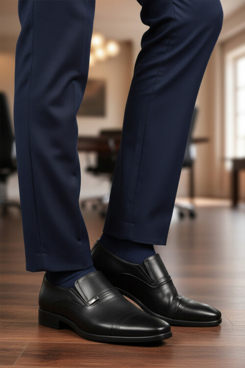 Black Genuine Leather Non-Slip Sole Mens Classic Shoes 974 M