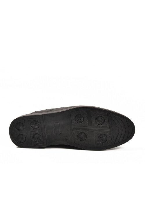 Black Genuine Leather Mens Casual Shoes DSN 2029 M