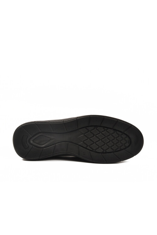 Black Genuine Leather Mens Casual Shoes DSN 2030 M