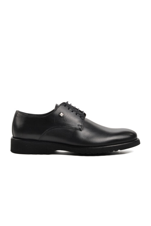 Black Genuine Leather Mens Classic Shoes 2798 M