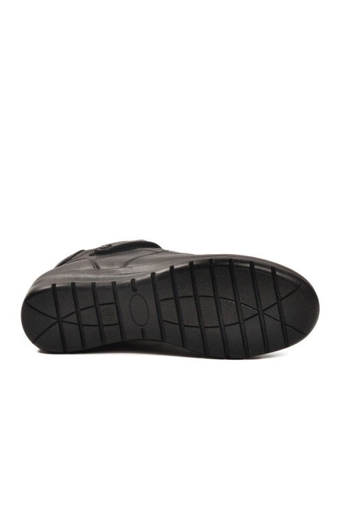 Siyah Hakiki Deri Cırtlı Anatomik Kadın Bot PLV1540 Z