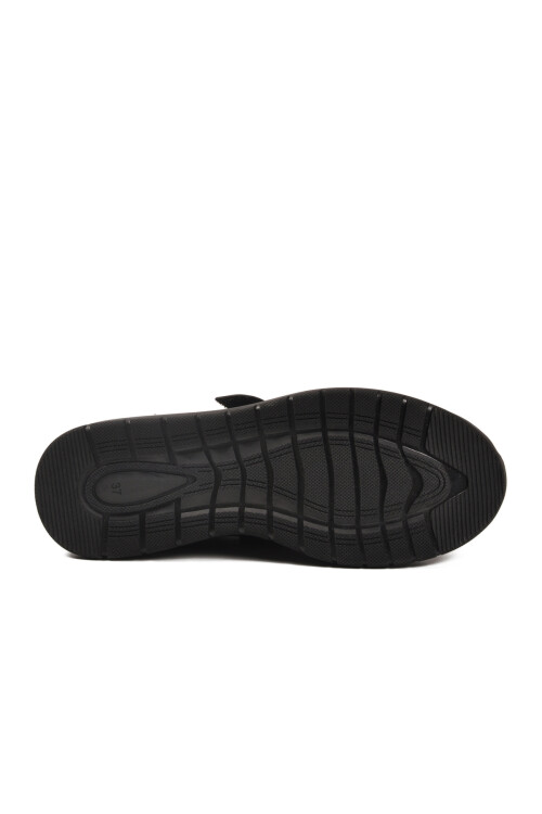 Siyah Cırtlı Hakiki Deri Kadın Casual Ayakkabı 058-Ç Z