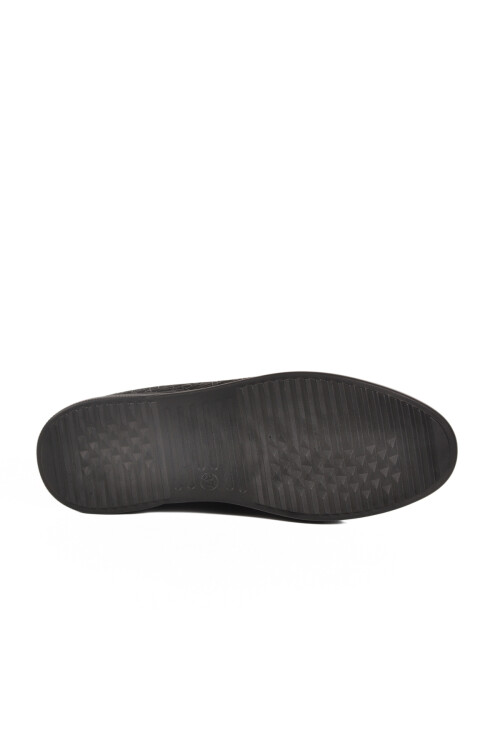 Black Genuine Leather Orthopedic Womens Casual Shoes 3515 Z