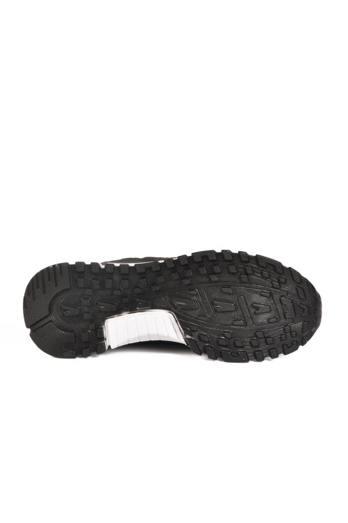 Black Red Lightweight Flexible Lock Lace-Up Unisex Sneakers Nans 6006 G