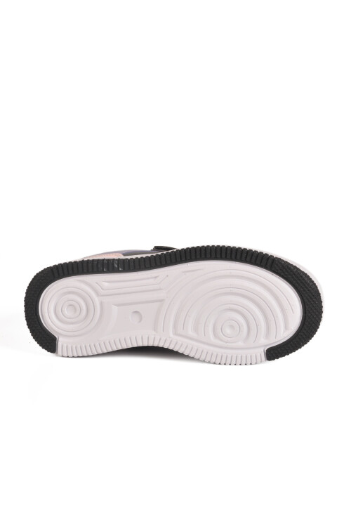 Siyah Lila Cırtlı Hafif Kız Çocuk Spor Ayakkabı 1603 F