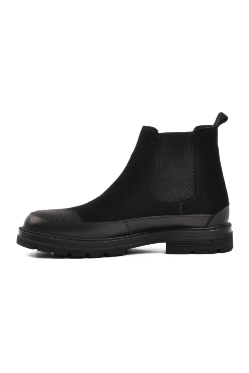 Black Nubuck Mens Chelsea Boots 1361654 M