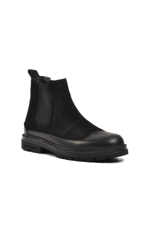 Black Nubuck Mens Chelsea Boots 1361654 M