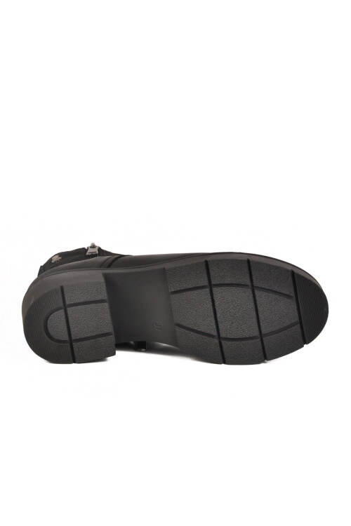 Black Nubuck Genuine Leather Womens Boots 2454601K Z