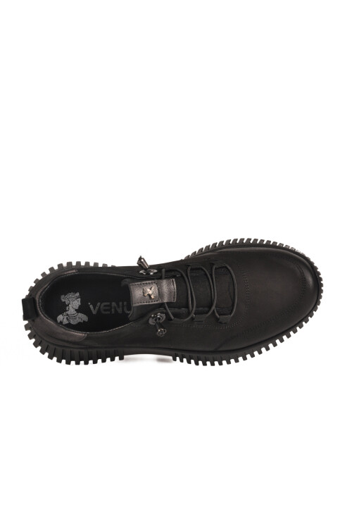 Siyah Nubuk Hakiki Deri Kadın Casual Ayakkabı 25405003K Z