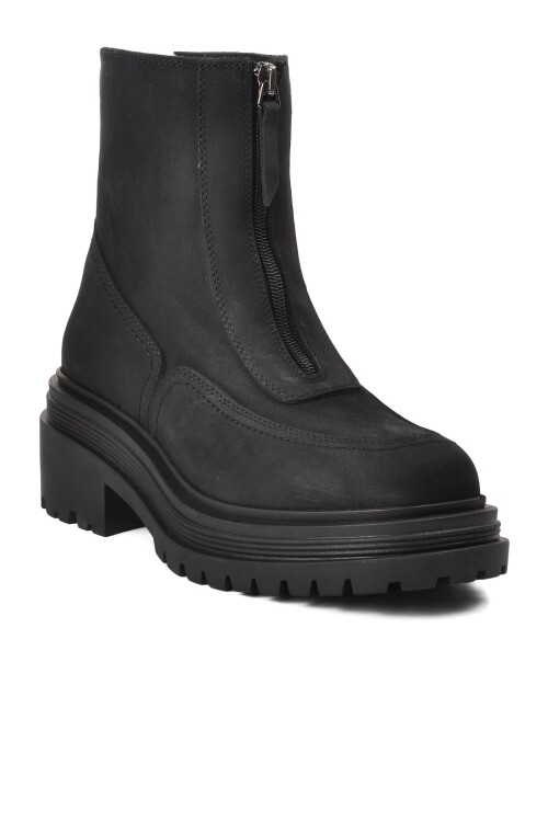 Black Nubuck Womens Boots 66207 Z