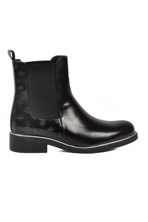 Siyah Kürklü Kaymaz Kolay Giyilebilir Elastik Kadın Bot PC-55086 Z