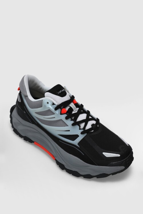 Siyah Fileli Hafif Esnek Erkek Spor Ayakkabı Edwin M