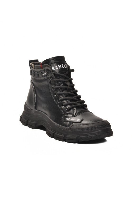 Black Memory Foam Laced Non-Slip Sole Womens Boots Fade Z