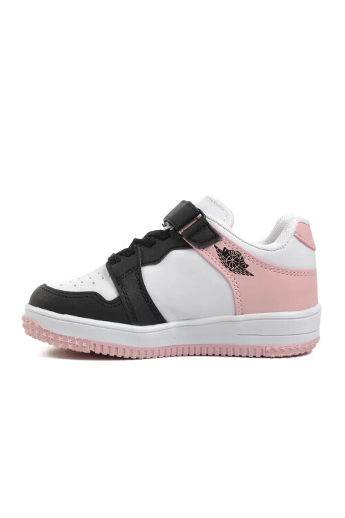 حذاء رياضي هايكات قصير للبنات بشريط فيلكرو باللون الأسود