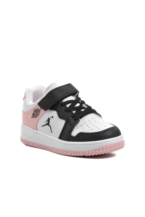 حذاء رياضي هايكات قصير للبنات بشريط فيلكرو باللون الأسود