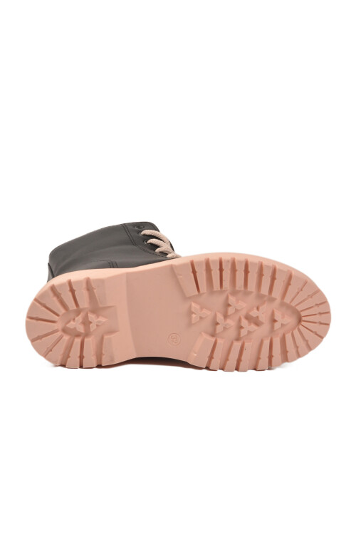 Siyah Pudra İçi Polarlı Bağcıklı Fermuarlı Kaymaz Kız Çocuk Bot Dale 05 F