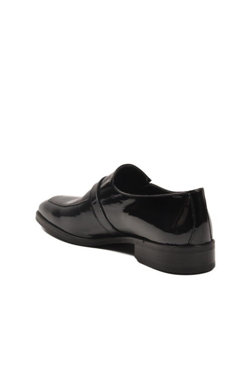 Siyah Rugan Hakiki Deri Erkek Klasik Ayakkabı 3262 M