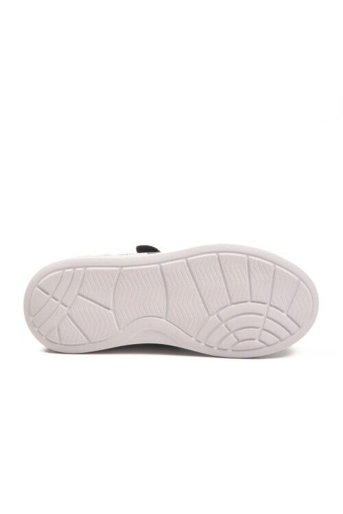 Black Patent Leather Glittery Velcro Lightweight Girls Sneakers 2540-26K F