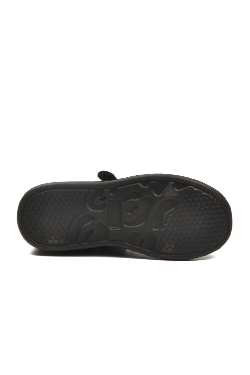 Black Glittery Velcro Lightweight Girls Sneakers 2540-26K F