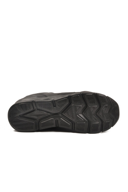 Siyah Hafif Esnek Bağcıklı Cilt Unisex Spor Ayakkabı Epic G