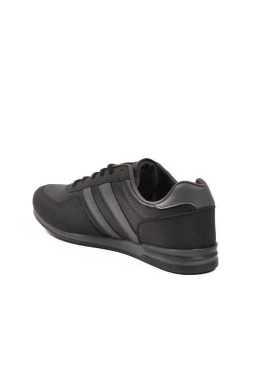 Black Large Size Leather Mens Sneakers Omega Int M