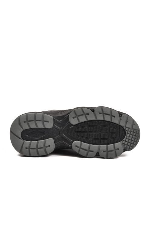 Siyah Bağcıklı Hafif Cilt Unisex Spor Ayakkabı Zafira G