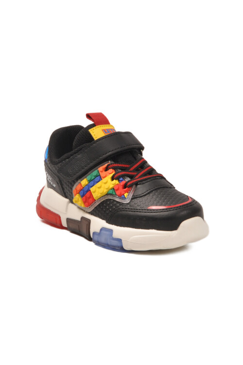 Black Velcro Lightweight Boys Sneakers Heros P