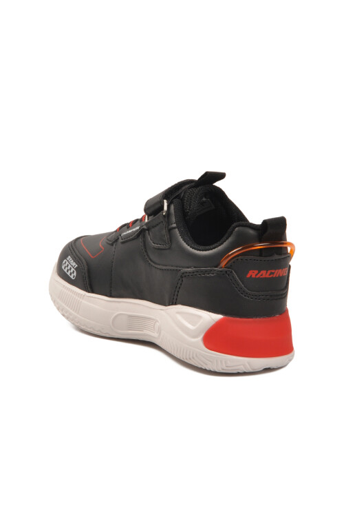 Siyah Cırtlı Hafif Erkek Çocuk Spor Ayakkabı Racing P