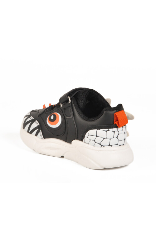 حذاء رياضي أسود بإضاءة فيلكرو للأطفال للجنسين من Stego P