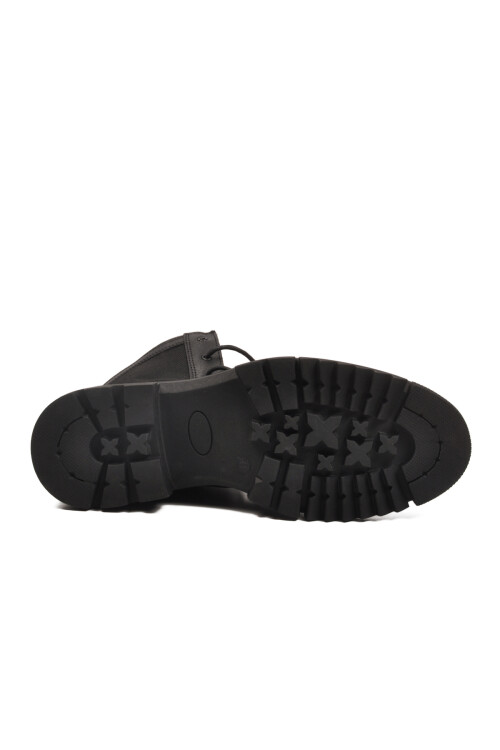 Siyah Bağcıklı Fermuarlı Polarlı Kaymaz Erkek Postal Bot 746 M