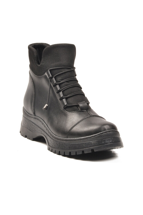 Black Polar Fleece Inside Cold Resistant Non-Slip Sole Womens Boots 112 Z