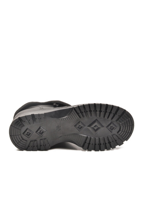 Black Polar Fleece Inside Cold Resistant Non-Slip Sole Womens Boots 112 Z