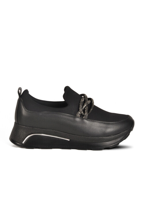 Black Laceless Lightweight Womens Casual Shoes 1702 Z