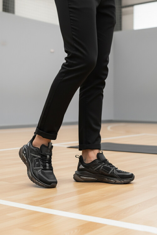 Black Memory Sole Lightweight Flexible Mens Sneakers Sally M