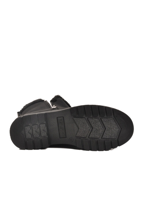 Black Emerald Polar Fleece Zippered Non-Slip Sole Womens Boots 23003 Z