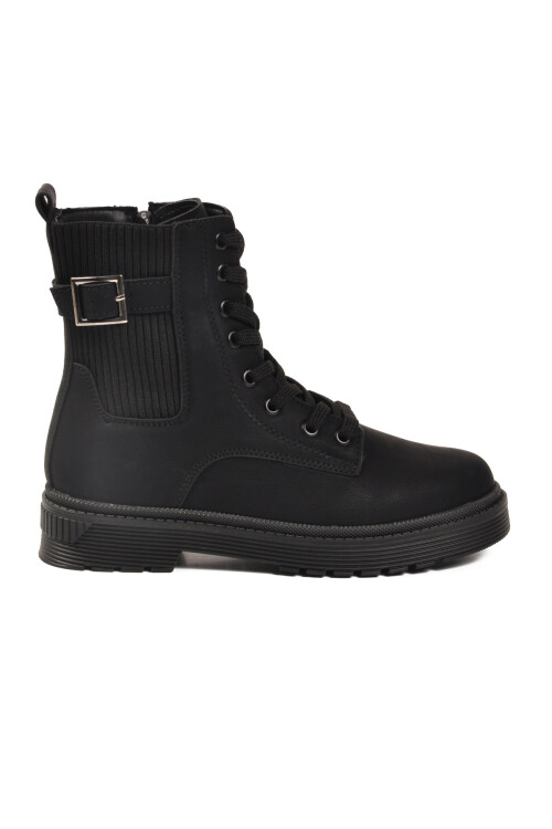 حذاء نسائي أسود زمردي من الصوف القطبي بنعل مانع للانزلاق 24030 Z