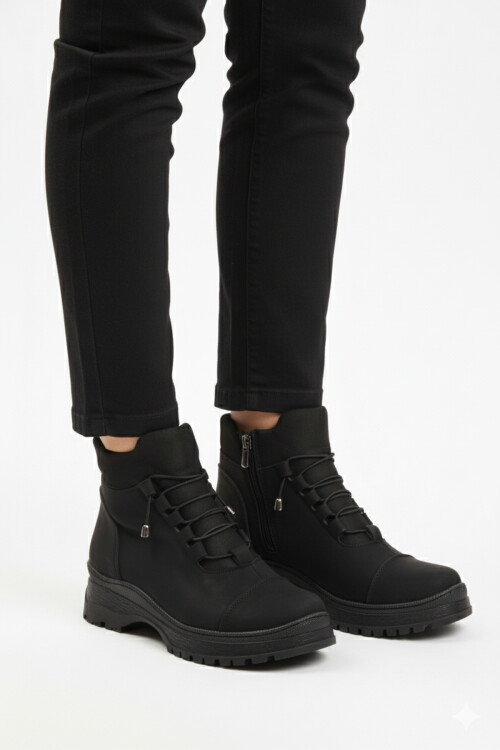 Black Emerald Polar Fleece Inside Cold Resistant Non-Slip Sole Womens Boots 112 Z