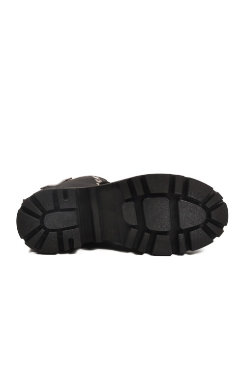 Siyah Zümrüt Bağcıklı Fermuarlı Kaymaz Kadın Bot 514531 Z