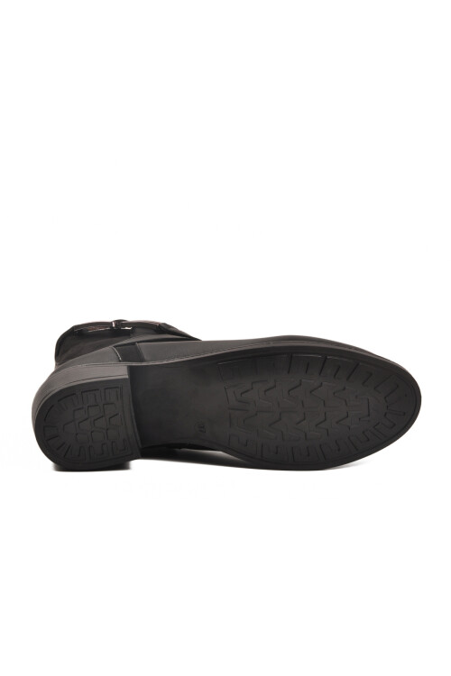 Siyah Zümrüt İçi Kürklü Fermuarlı Kaymaz Kadın Bot 547819 Z