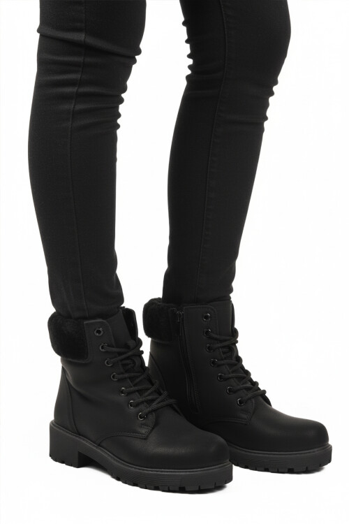 Black Emerald Fleece Non-Slip Womens Boots Marc 4030 Z