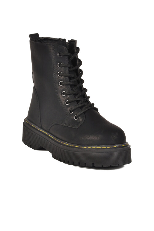 Black Emerald Lace-Up Zippered Fleece Womens Boots Terra 5000 Z