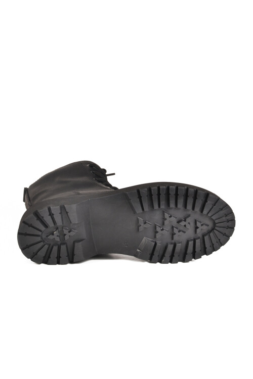 Black Emerald Lace-Up Zippered Fleece Womens Boots Terra 5000 Z