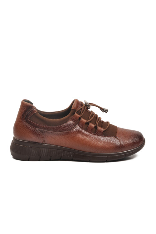 Tan Rubber Laced Light Flexible Womens Casual Shoes 293120 Z