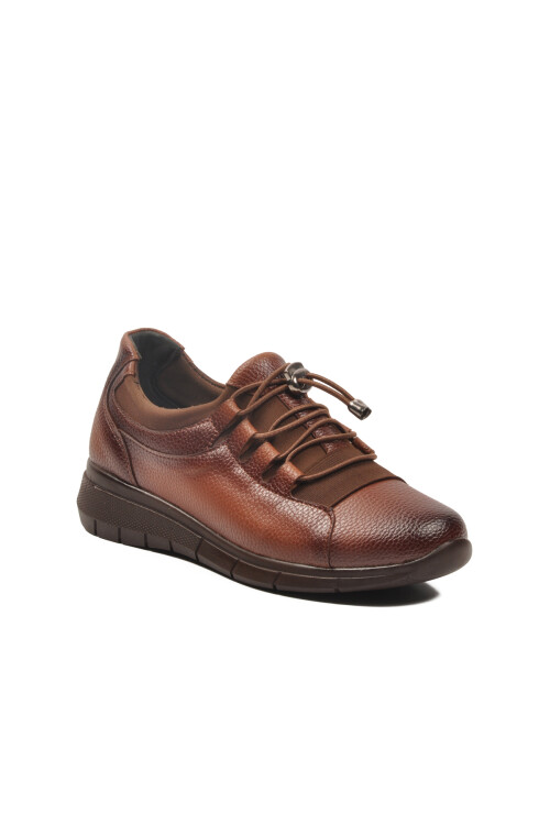 Tan Rubber Laced Light Flexible Womens Casual Shoes 293120 Z