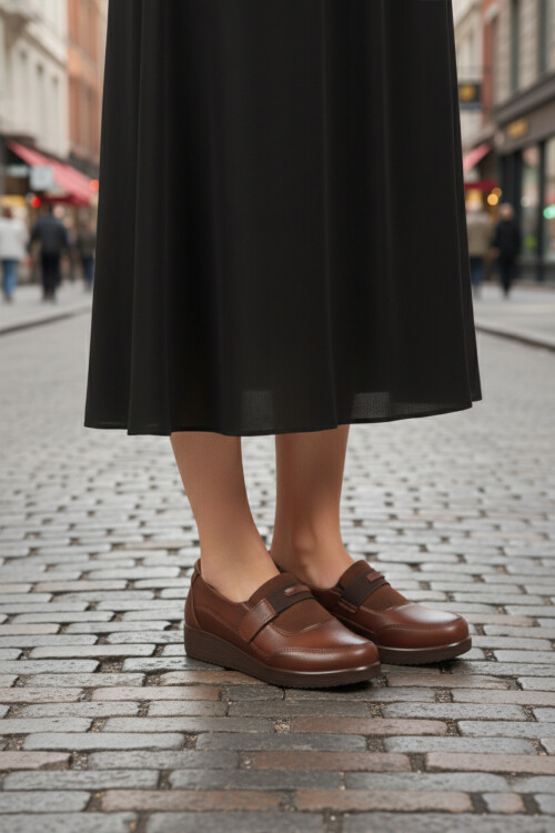 حذاء نسائي كاجوال خفيف الوزن ومرن بشريط فيلكرو تشريحي 293127 Z