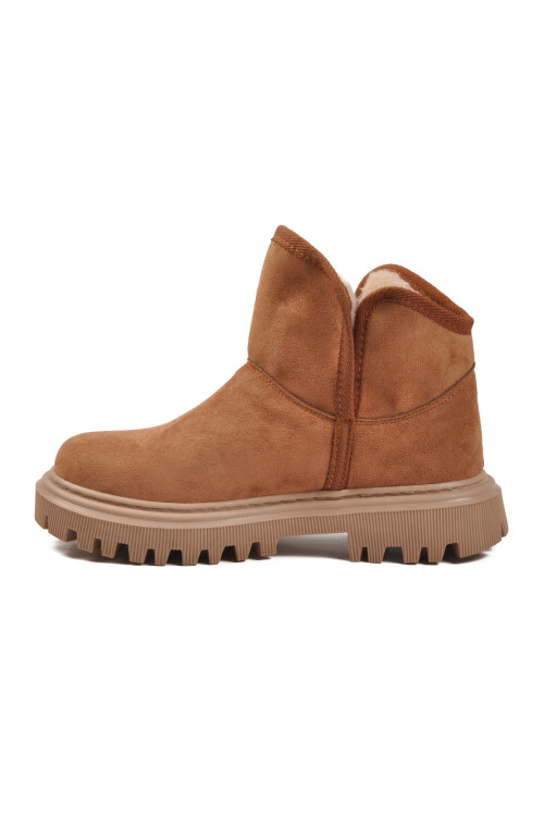 Taba Süet İçi Kürklü Soğuğa Dirençli Kaymaz Kadın Bot 548038 Z