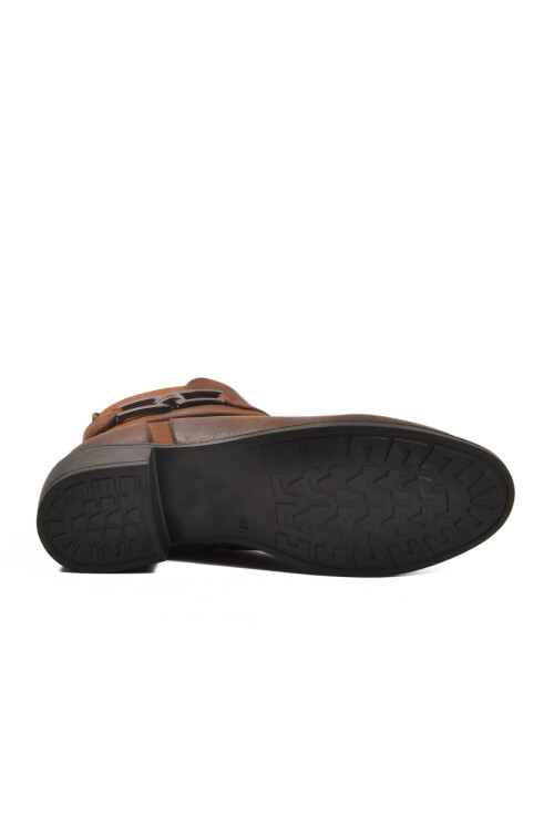 Taba Zümrüt İçi Kürklü Fermuarlı Kaymaz Kadın Bot 547819 Z