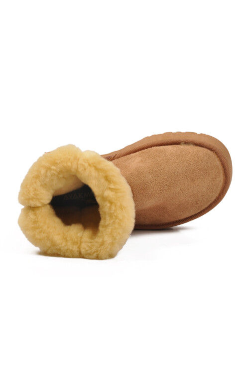 Vizon Süet İçi Kürklü Soğuğa Dirençli Kaymaz Kadın Bot 696081 Z