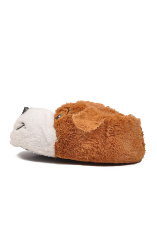 Açık Kahve Köpek Desenli Unisex Panduf 26K001